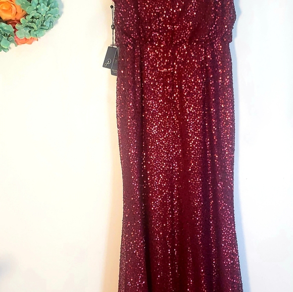 $179 ADRIANNA PAPELL New sequin party long gown M - Picture 9 of 14